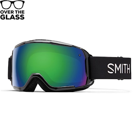 Snowboard Goggles Smith Grom black | green mirror 2024 - 1