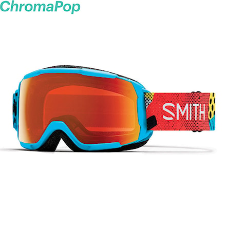 Snowboard Goggles Smith Grom cyan burnside | chromapop everyday red mirror 2018 - 1