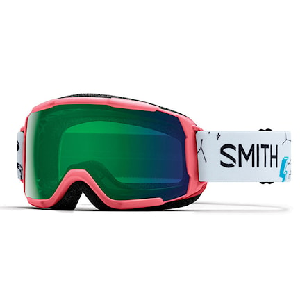 Snowboard Goggles Smith Grom sunburst doodles | chromapop everyday green mirror 2018 - 1