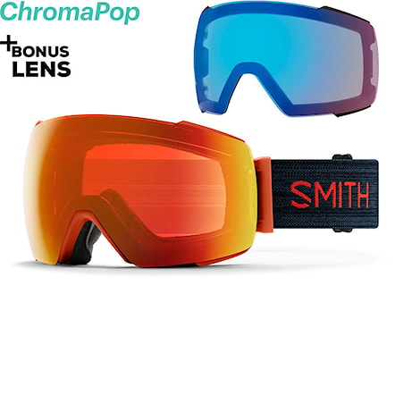 Snowboard Goggles Smith I/O Mag red rock | cp ed red mirror+cp storm rose flash 2020 - 1