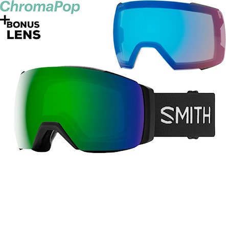 Snowboard Goggles Smith I/O MAG XL black | chromapop sun green+storm rose flash 2022 - 1