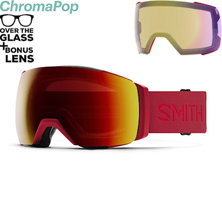 Snowboard Goggles Smith I/O Mag XL crimson | cp sun red mirror+cp storm yellow flash 2024 - 1