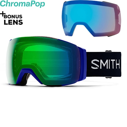 Snowboard Goggles Smith I/O Mag XL klein blue | cp ed green mirror+cp storm rose flash 2020 - 1