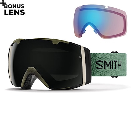 Snowboard Goggles Smith I/o olive | chrmpp sun black+chrmpp storm rose flash 2018 - 1