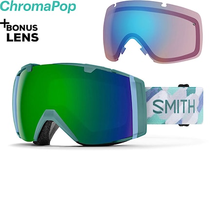 Gogle snowboardowe Smith I/O salwater fresco | cp sun green mirror+cp storm rose flash 2020 - 1