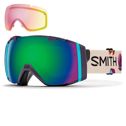 Gogle snowboardowe Smith I/o shadow purple creature | green sol-x+red sensor mirror 2017 - 1