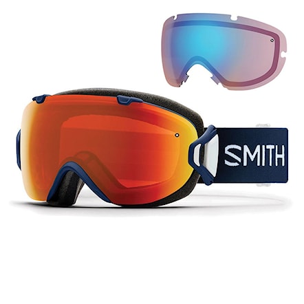 Snowboardové brýle Smith I/os navy micro floral | chrmpp everyday red mir.+chrmpp storm rose flash 2018 - 1