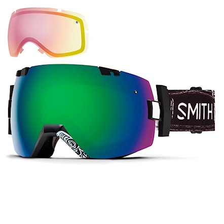 Snowboard Goggles Smith I/ox abma id | green sol-x+red sensor mirror 2017 - 1