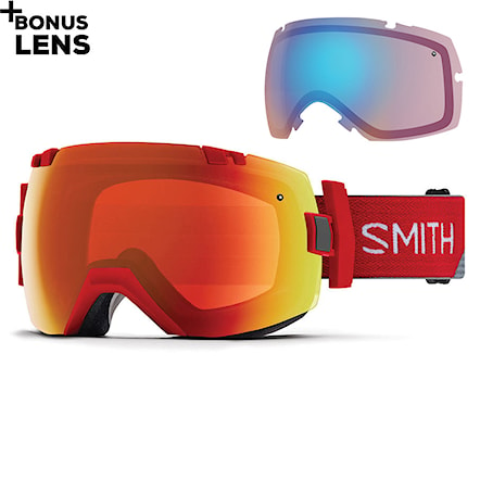 Snowboardové brýle Smith I/ox fire split | chrmpp everyday red mir.+chrmpp storm rose flash 2018 - 1