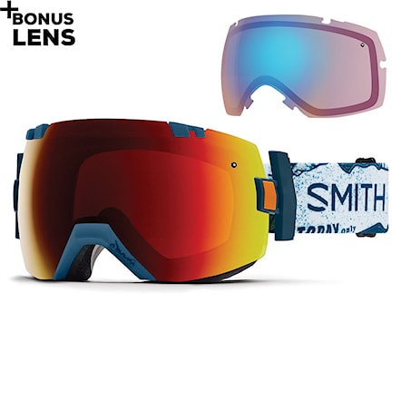 Snowboard Goggles Smith I/ox kindred | chrmpp sun red mir.+chrmpp storm rose flash 2018 - 1