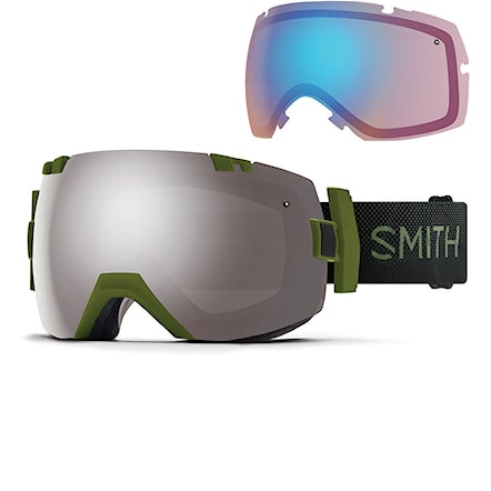 Gogle snowboardowe Smith I/OX moss surplus | chrmpp sun pltnm mi+chrmpp strm ros.flash 2019 - 1