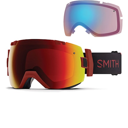 Snowboardové okuliare Smith I/OX oxide mojave | chrmpp sun red mi+chrmpp strm ros.flash 2019 - 1