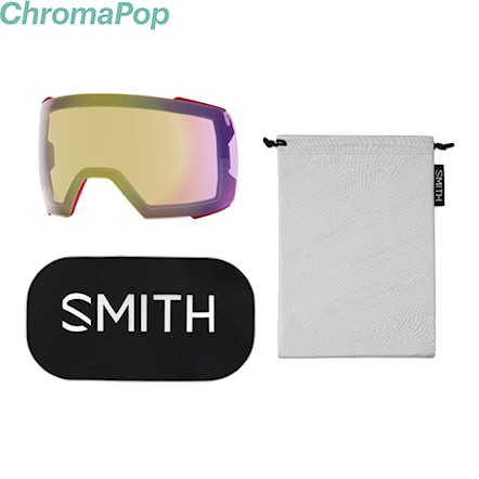 Snowboard Goggles Smith I/O Mag XL crimson | cp sun red mirror+cp storm yellow flash 2024 - 2