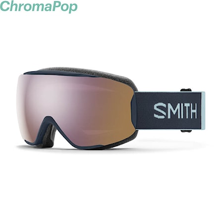 Snowboard Goggles Smith Moment french navy polar | cp everyday rose gold mirror 2022 - 1