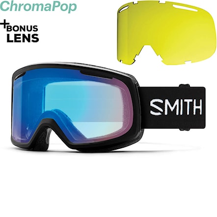 Snowboard Goggles Smith Riot black | cp storm rose flash+yellow 2021 - 1