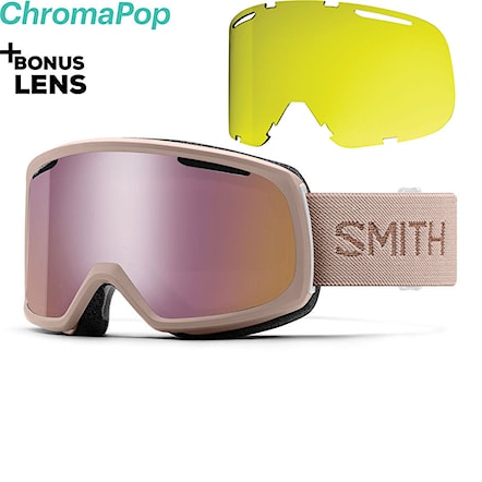 Snowboard Goggles Smith Riot tusk | cp ed rose gold mirror+yellow 2020 - 1