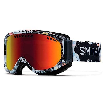 Snowboard Goggles Smith Scope ripped | red sol-x 2017 - 1