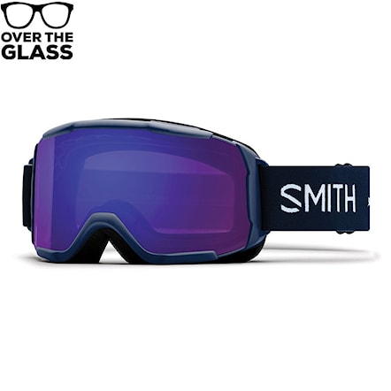 Snowboard Goggles Smith Showcase Otg navy micro floral | chromapop everyday violet mirror 2018 - 1