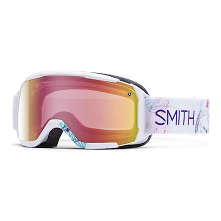 Snowboard Goggles Smith Showcase Otg white wanderlust | red sensor 2016 - 1