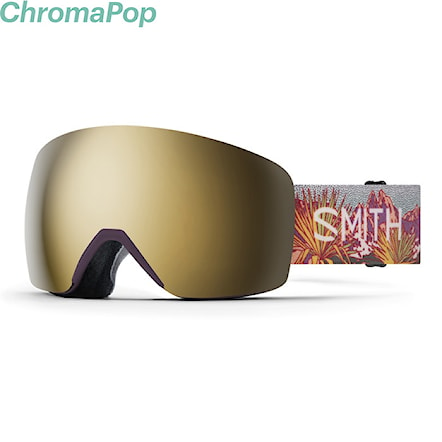 Gogle snowboardowe Smith Skyline as caroline c | chromapop sun black gold mirror 2024 - 1