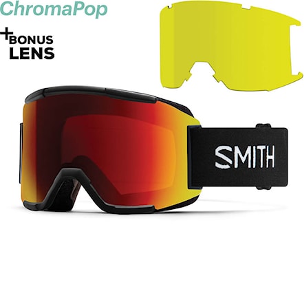 Snowboard Goggles Smith Squad black | cp sun red mirror +yellow 2024 - 1