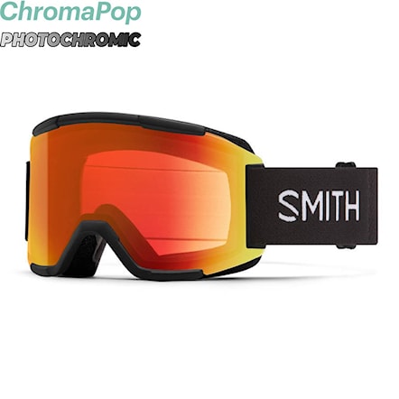 Snowboardové okuliare Smith Squad black | cp photochromatic red mirror h24 2024 - 1