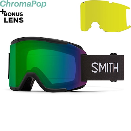 Snowboard Goggles Smith Squad black | cp everyday green mirror+yellow 2024 - 1