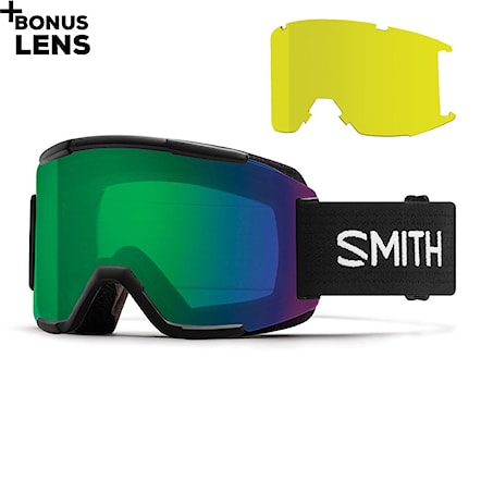 Snowboardové okuliare Smith Squad black | chromapop everyday green mir.+yellow 2018 - 1