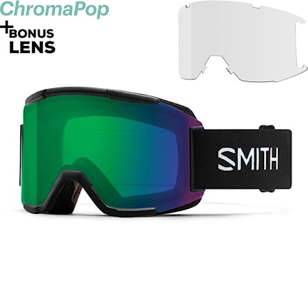 Snowboardové okuliare Smith Squad black | cp ed green miror+clear 2024 - 1