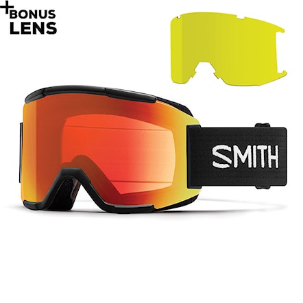 Snowboardové okuliare Smith Squad black | chromapop everyday red mir.+yellow 2018 - 1
