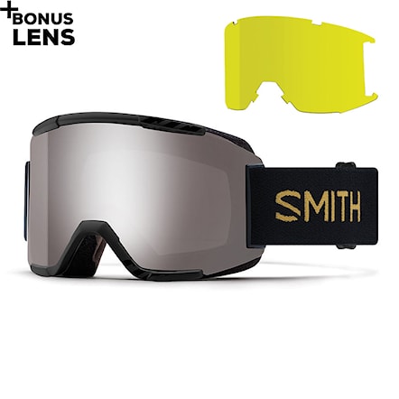 Snowboardové okuliare Smith Squad black firebird | chromapop sun platinum mir.+yellow 2018 - 1