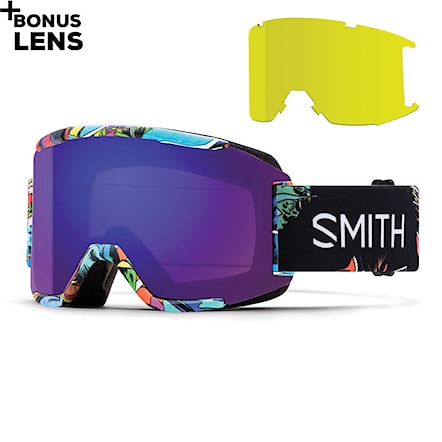 Gogle snowboardowe Smith Squad bsf | chromapop everyday violet mir.+yellow 2018 - 1
