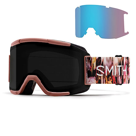 Snowboard Goggles Smith Squad desiree melancon | chrmpp sun black+storm rose flash 2019 - 1