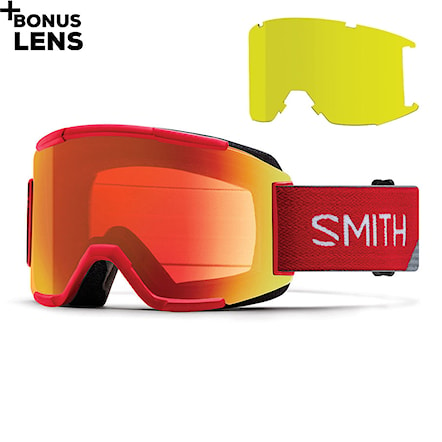 Snowboard Goggles Smith Squad fire split | chromapop everyday red mir.+yellow 2018 - 1