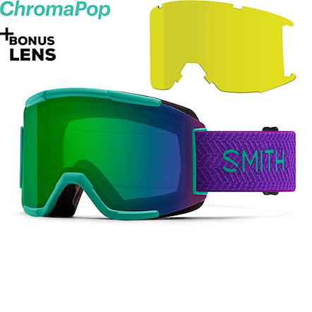 Snowboardové okuliare Smith Squad jade black | chromapop ed green mirror+yellow 2020 - 1