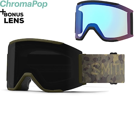 Snowboard Goggles Smith Squad Mag vintage camo | cp sun black+cp storm rose flash 2024 - 1