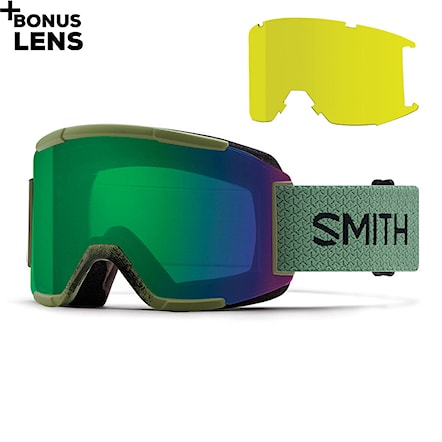 Snowboardové okuliare Smith Squad olive | chromapop everyday green mir.+yellow 2018 - 1