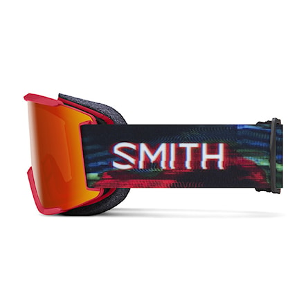 Gogle snowboardowe Smith Squad S crimson glitch hunter |cp everyday red mirror+yellow 2024 - 2
