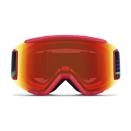 Snowboard Goggles Smith Squad S crimson glitch hunter |cp everyday red mirror+yellow 2024 - 5