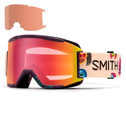 Snowboard Goggles Smith Squad shadow purple creature | red sensor+rc36 2017 - 1