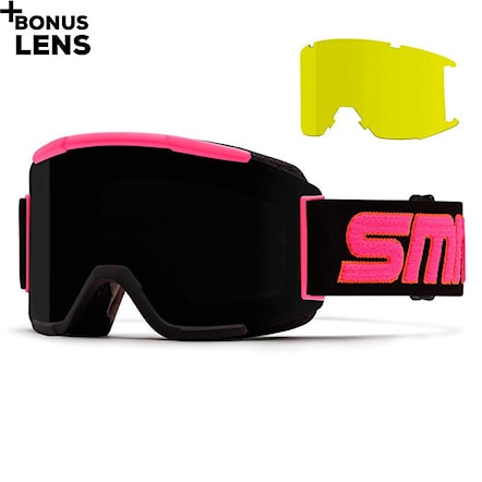Snowboard Goggles Smith Squad stevens id | blackout+yellow 2017 - 1