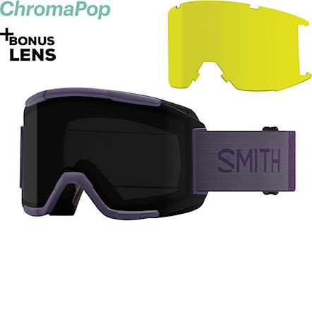 Snowboardové okuliare Smith Squad violet 2021 | cp sun black+yellow 2021 - 1