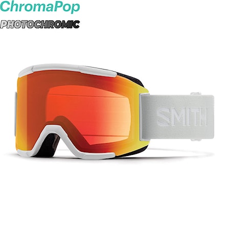 Snowboardové okuliare Smith Squad white vapor | cp photochromatic rose flash 2020 - 1