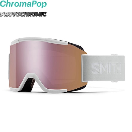 Snowboardové okuliare Smith Squad white vapor | chromapop photochromatic red mirror 2020 - 1