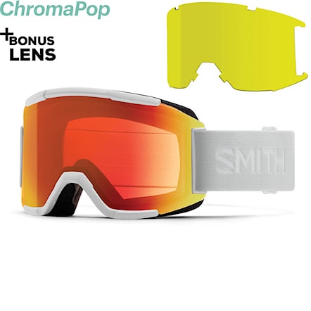 Snowboard Goggles Smith Squad white vapor | cp everyday red mirror+yellow 2021 - 1