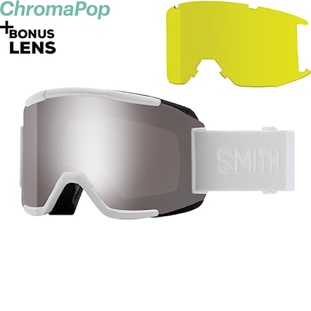 Snowboard Goggles Smith Squad white vapor | cp sun platinum mirror+yellow 2024 - 1