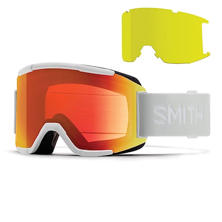 Snowboard Goggles Smith Squad white vapor | chrmpp evrd red mir+std.yellow 2019 - 1