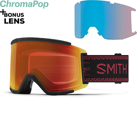 Snowboard Goggles Smith Squad XL ac zpowel | cp ed red mirror+cp storm rose 2024 - 1