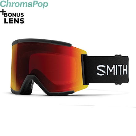 Gogle snowboardowe Smith Squad XL black | cp sun red mirror+cp storm yellow flash 2022 - 1
