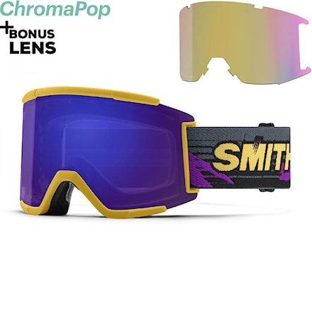 Gogle snowboardowe Smith Squad XL citrine archive | cp ed violet mir+storm yellow flash 2024 - 1